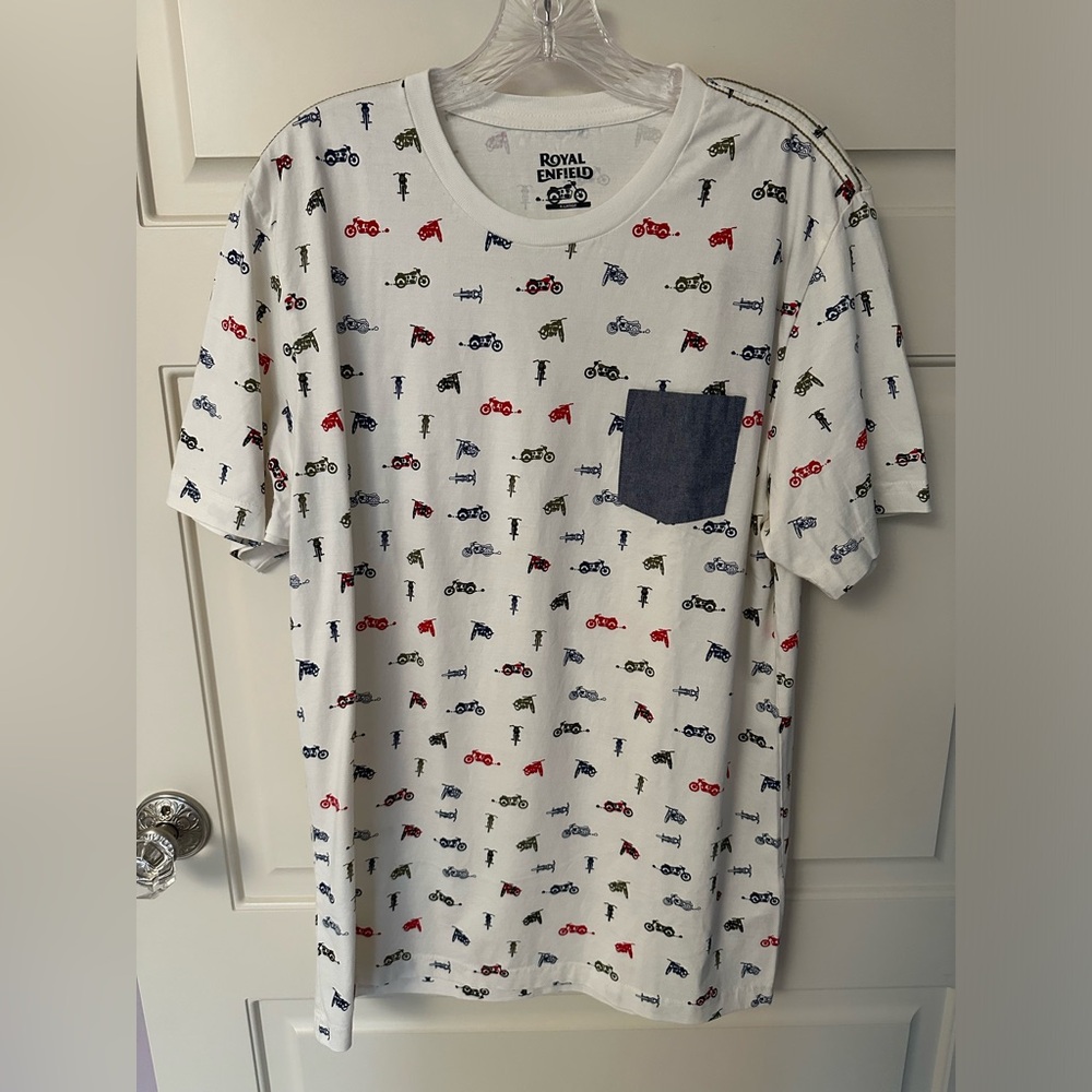 Royal Enfield Motorcycle Print T-Shirt NWOT
